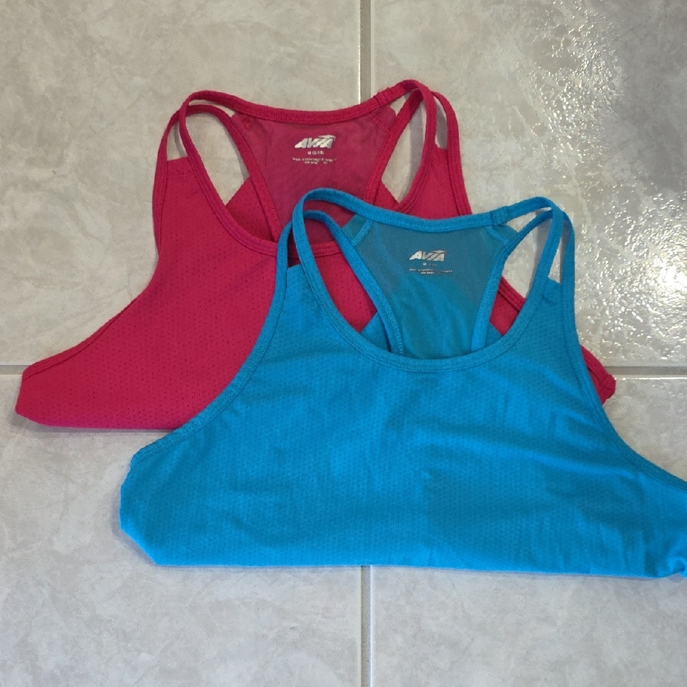 Avia Vibrant Pink and Blue Activewear Tops